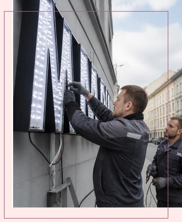 Изготовление и монтаж светодиодных LED вывесок в Новошахтинске