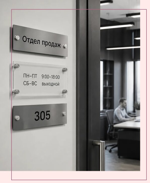 Офисные таблички на дверь в Новошахтинске по цене от 5104 р. | Аванза-Нвш